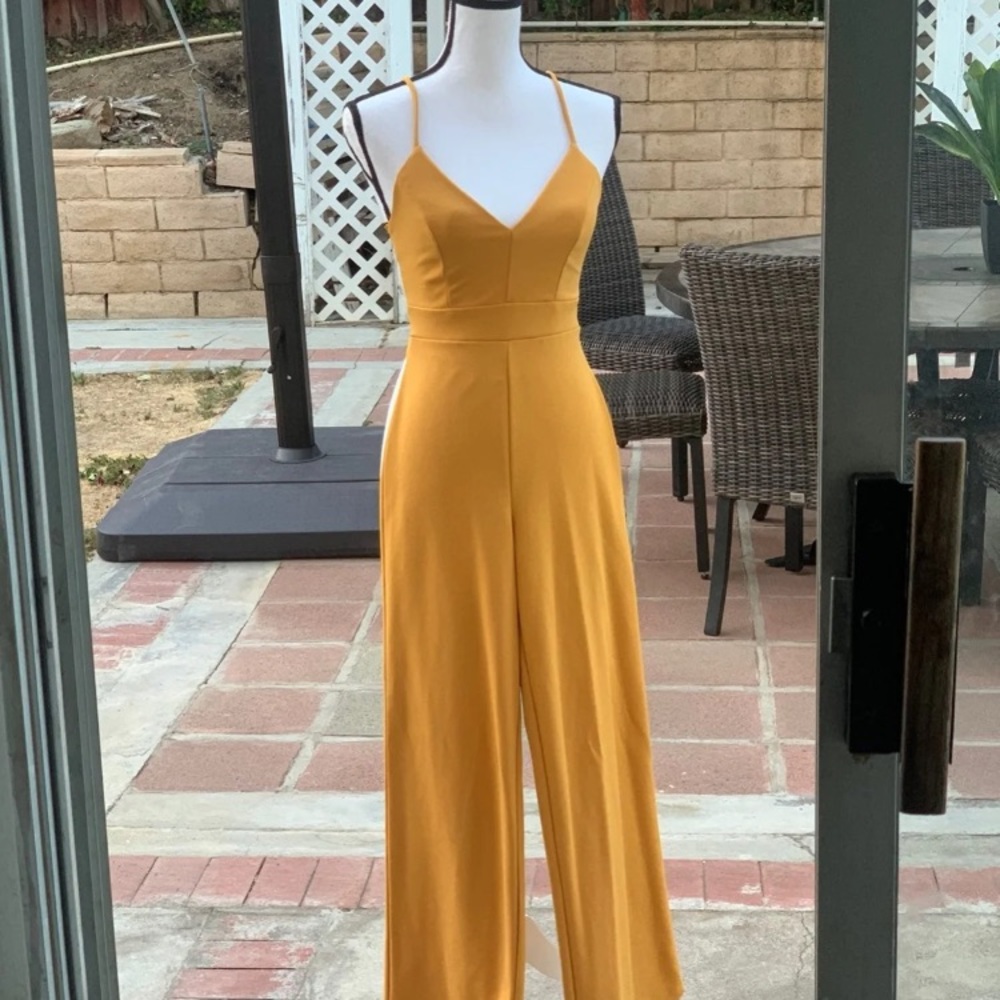Mustard classy  jumpsuit small